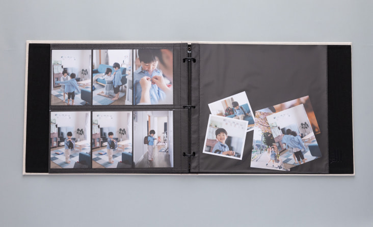 いろんなサイズもすっきりアルバム Lサイズ縦用台紙セット(120枚収納